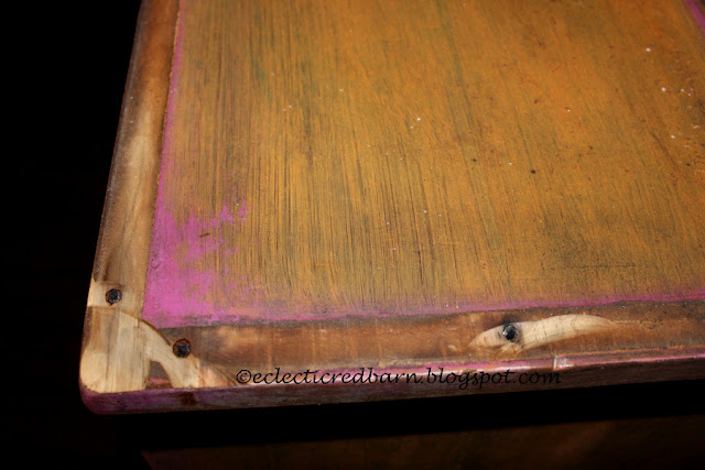 Eclectic Red Barn: Cabinet top after removing the top