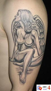 Beautiful Angel Women Tattoos Desaign On Arm
