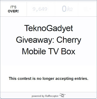 TeknoGadyet Giveaway: Cherry Mobile TV Box Winner