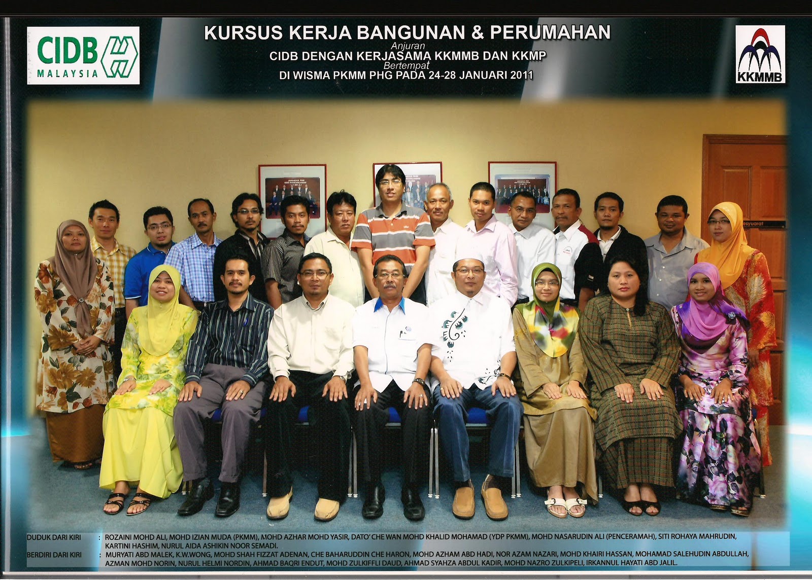 Kursus CIDB: Kursus CIDB Siri 01/2011 - Kerja Bangunan 