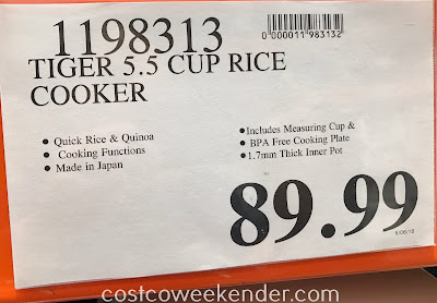 Deal for the Tiger Rice Cooker/Warmer at Costco