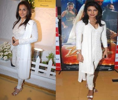 Vidya Balan Priyanka Chopra Drona Daboo Ratnani calendar launch white suit