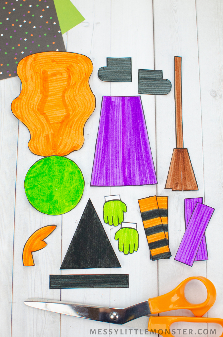 Halloween mix and match paper crafts for kids