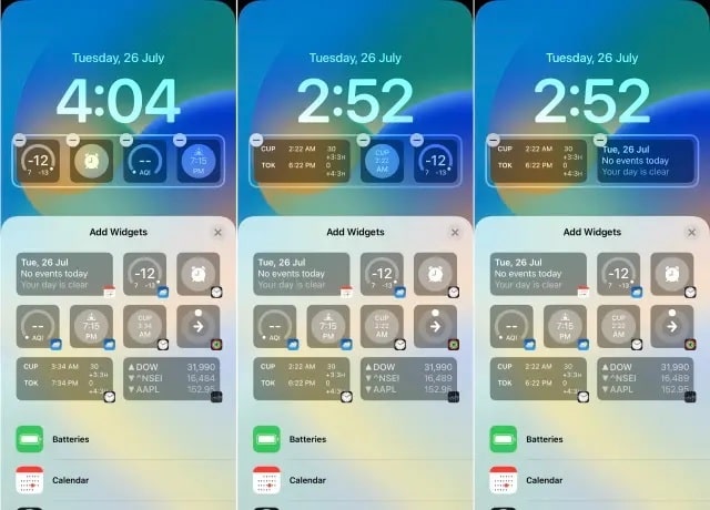 Customize lock screen widgets in iOS16