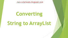 Java Program To Convert String to ArrayList Using Arrays.asList()