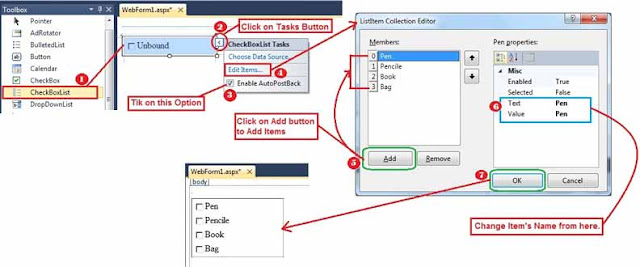 CheckBoxList Settings in ASP.Net