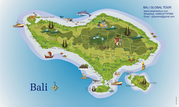  Peta  Wisata Pulau Bali  Bali  Gates of Heaven