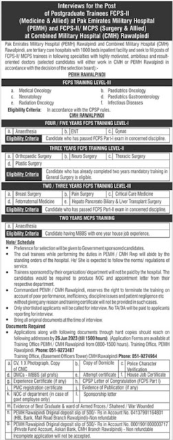 Postgraduate Trainee Required at Combined Military Hospital 2023