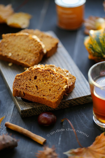 cake aux épices , cannelle , citrouille , potiron