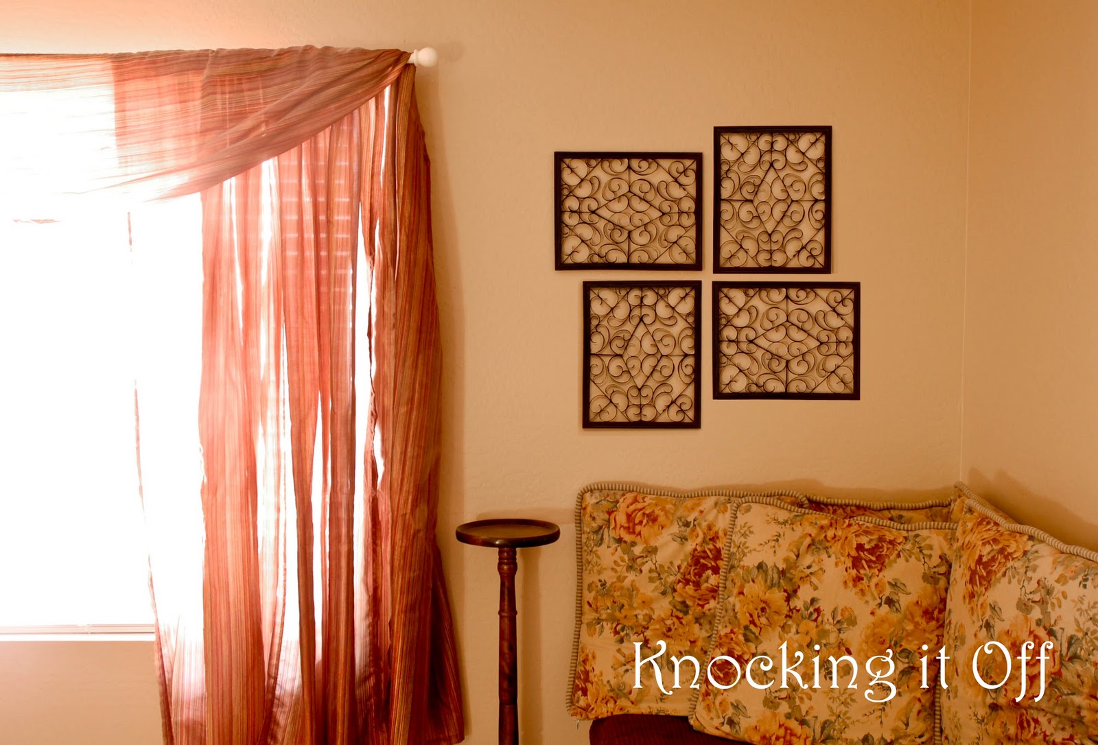 Knocking it off...: Tribute to: Cardboard! (Faux wrought iron wall ...