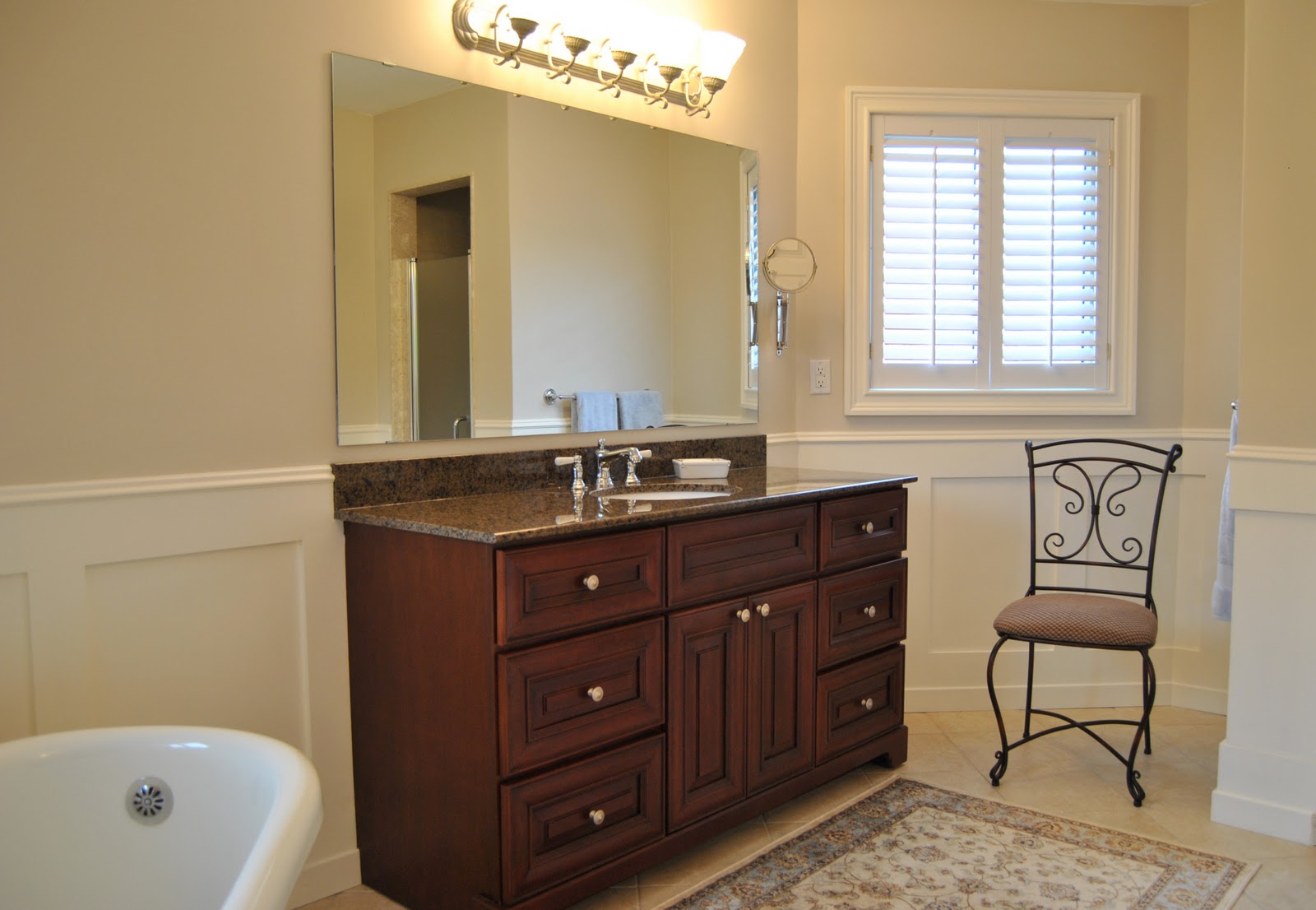 white bathroom designs Before we get to the dreaded 'Before' pictures, here is a glimpse of 