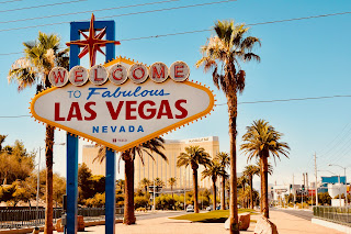 Welcome to Fabulous Las Vegas, Nevada, sign at the entrance to the city.