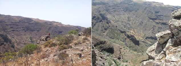 LA GOMERA CHIPUDE - LA FORTALEZA - MIRADOR DE IGUALERO - ALTO GARAJONAY, vista desde La Fortaleza al Barranco de Arque