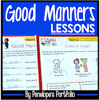 Good Manners Character Education Packet