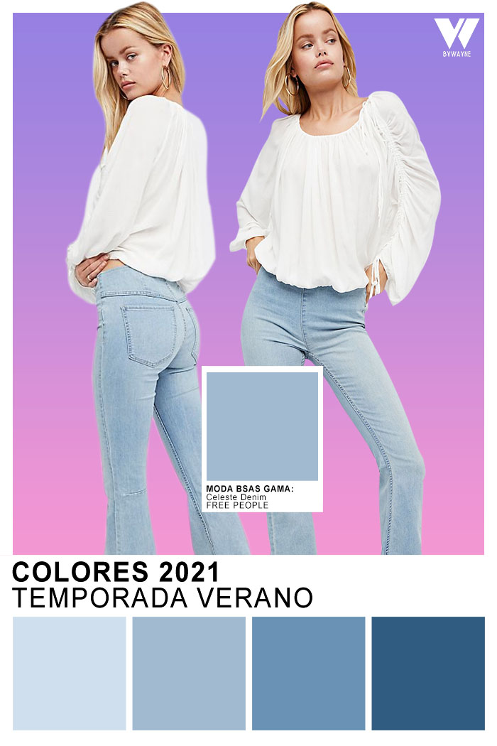 Moda verano 2021 Colores Azul denim