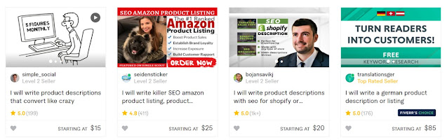 best product description fiverr gigs