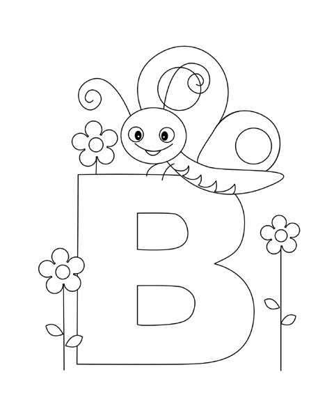 Letter B Coloring Page