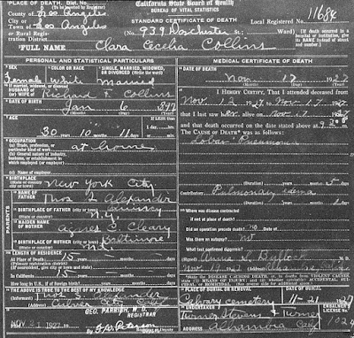 Claire Alexander Death Certificate