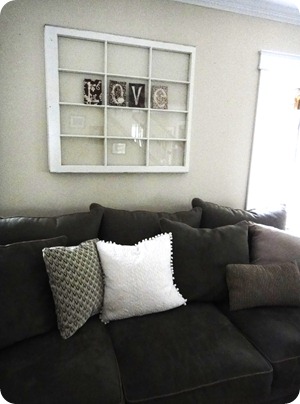 Old window hanging in my living room.