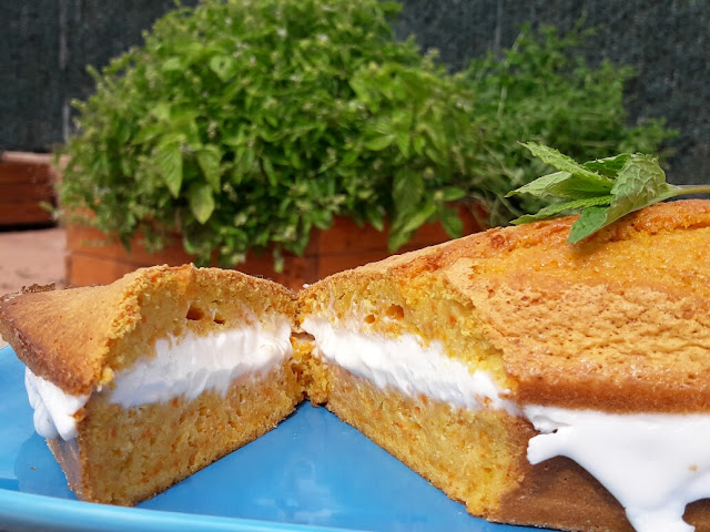 Carrot cake rellena de crema de queso