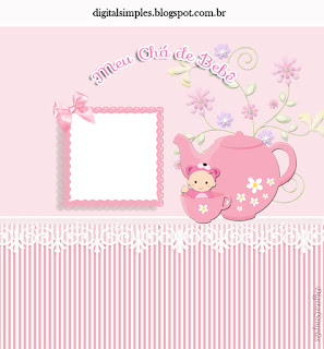 Baby Girl in Pink, Free Printable Candy Bar Labels.