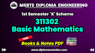 311302 Basic Mathematics Books/Notes MSBTE Diploma 'K' Scheme Notes Books PDF