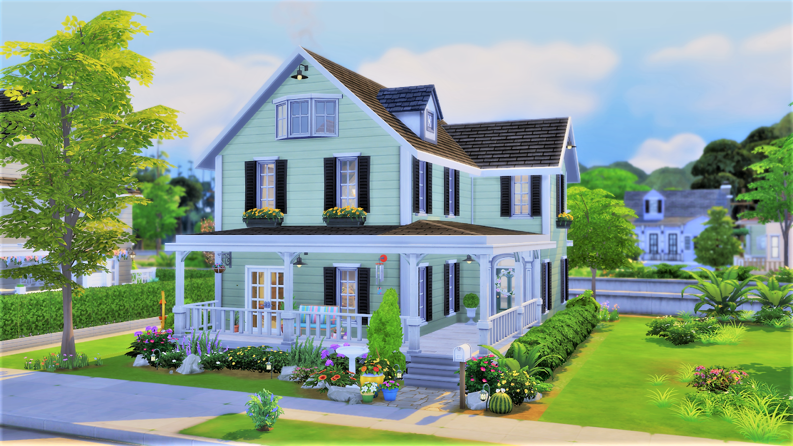 sim house design workshop: Sims 4 Maple House ----- 恬静乡村生活