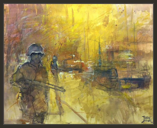 SOLDADOS-ALEMANES-PINTURAS-ARTE-PINTURA-SEGUNDA GUERRA MUNDIAL-HISTORIA-TANQUES-COMBATES-RUSIA-ART-WWII-GERMAN SOLDIERS-PANZER-PINTOR-ERNEST DESCALS