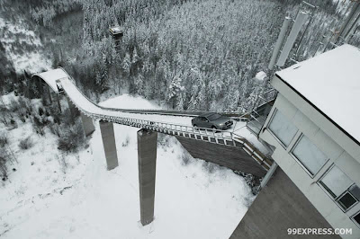 Audi Quattro Sky Jump Test Drive Seen On lolpicturegallery.blogspot.com Or www.CoolPictureGallery.com