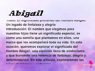 significado del nombre Abigail