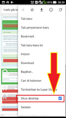 gambar membuka dhgtk di android