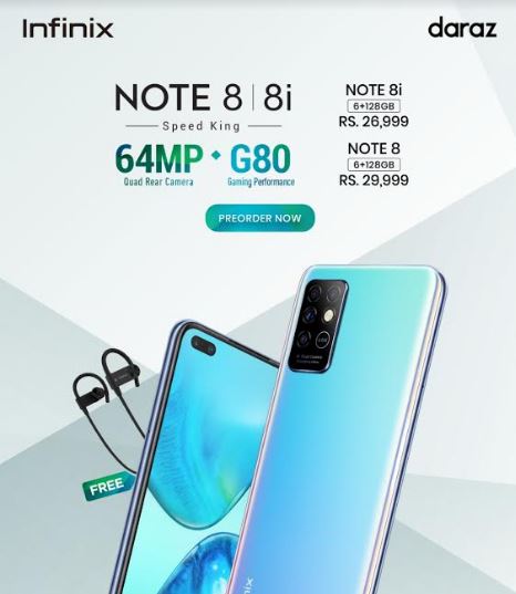 Infinix Note 8 with 64MP camera is up For Grab, Pre-Order on Daraz Now