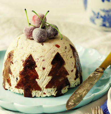 Sticky Ginger, Chocolate and Turkish Delight Christmas Bombe