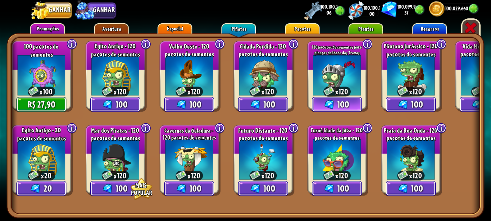 plants vs zombies 2 tudo liberado