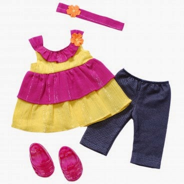 Ruffles and Jeans Doll Clothes Outfit for 18 inch Doll