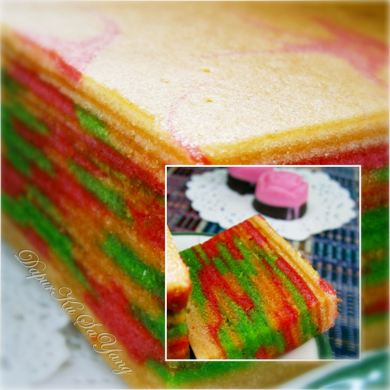 DapurKu SaYang: Kek Lapis Batik Kenyalang (versi bakar)