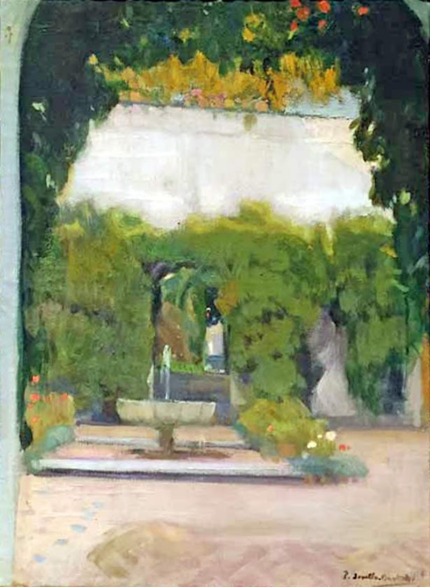 Alcazar de Sevilla, Joaquín Sorolla y Bastida, Joaquín Sorolla, Paisajes de Joaquín Sorolla, Impresionismo Valenciano, Joaquín Sorolla Bastida