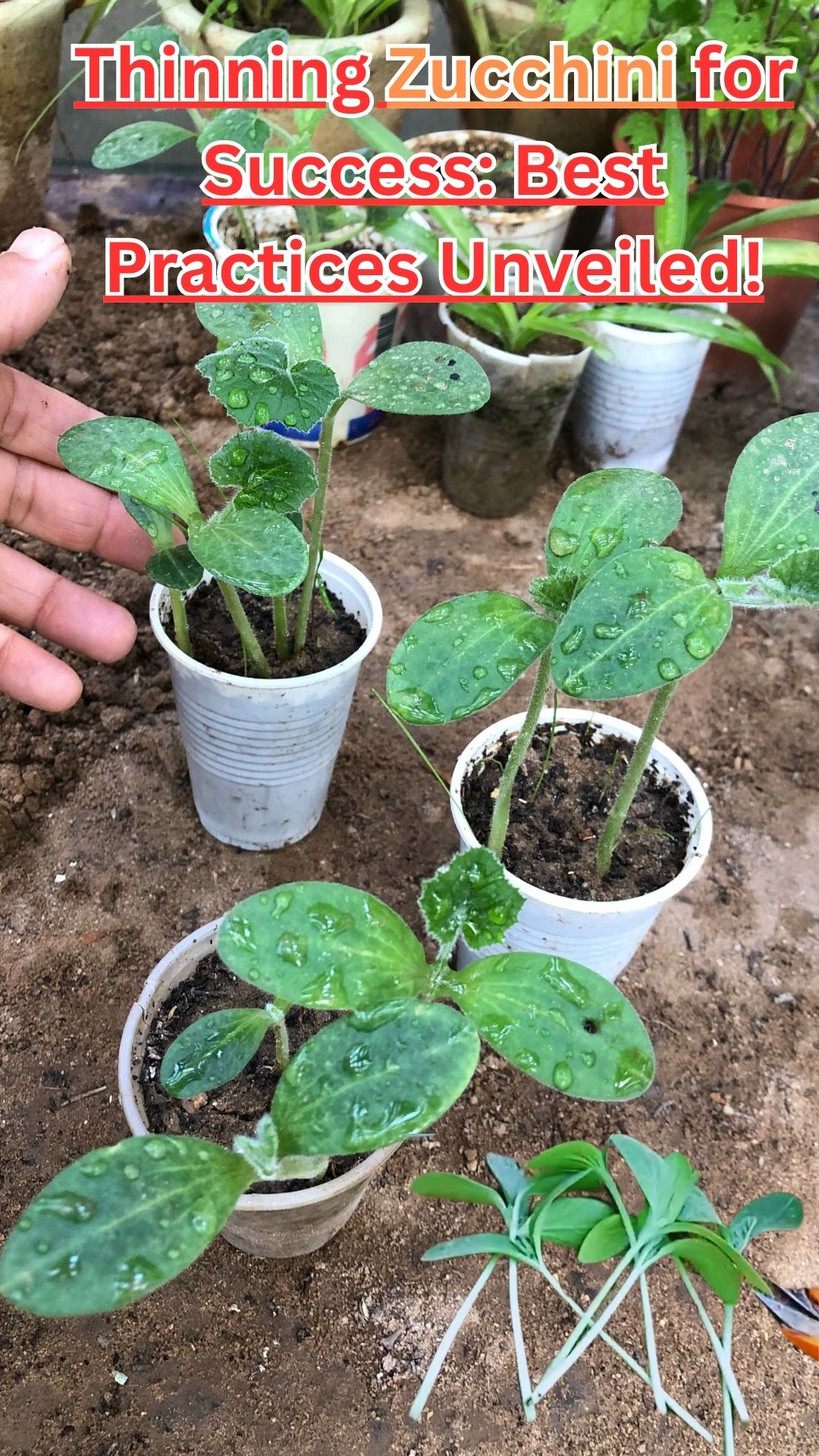Thinning your zucchini seedlings is essential for encouraging their healthy growth and increasing your zucchini plants' yield. By carefully following the provided instructions, you can make sure that the remaining seedlings have enough room, nutrients, and care to prosper.