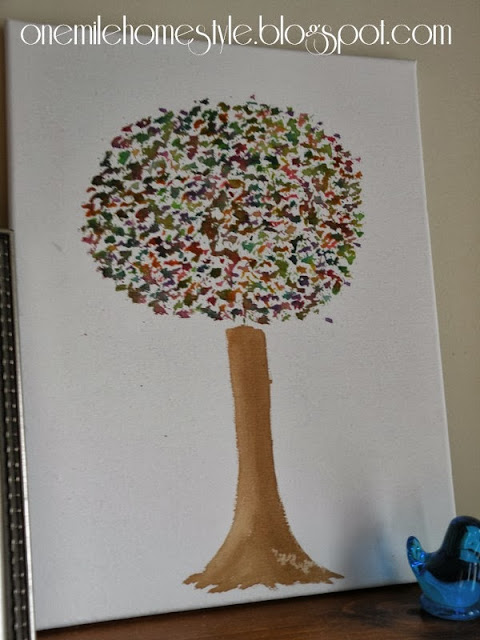 Multi-color tree watercolor painting