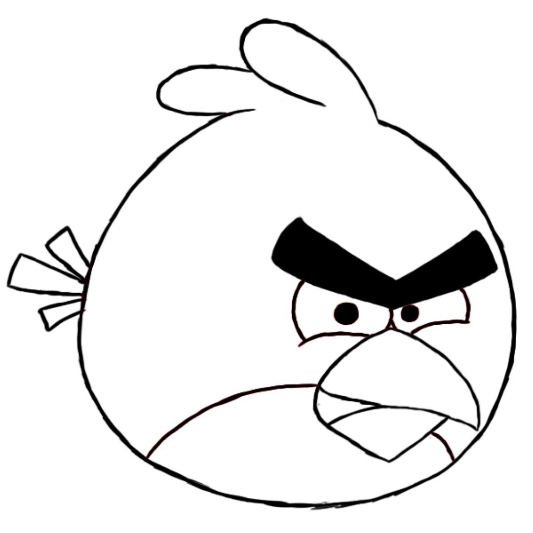 31 Populer Sketsa Gambar Kartun Angry Bird Terkeren Sketsakuu