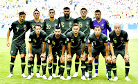 SELECCIÓN DE AUSTRALIA - Temporada 2017-18 - Mathew Leckie, Mark Milligan, Trent Sainsbury, Mile Jedinak, Tomas Rogic y Mathew Ryan; Robbie Kruse, Aziz Behich, Joshua Risdon, Andrew Nabbout y Aaron Mooy. SELECCIÓN DE DINAMARCA 1 (Eriksen) SELECCIÓN DE AUSTRALIA 1 (Jedinak). 21/06/2018. XXI Copa Mundial de la FIFA Rusia 2018, fase de grupos, Grupo C, 2ª jornada. Samara, Rusia, Samara Arena.