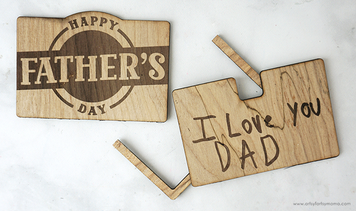 Father's Day Wooden Gift Card Holder