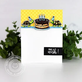 Sunny Studio Stamps: Make A Wish Turtley Awesome Stitched Ovals Birthday Cards by Rachel Alvarado 