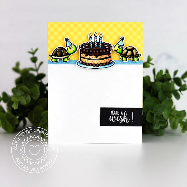 Sunny Studio Stamps: Make A Wish Turtley Awesome Stitched Ovals Birthday Cards by Rachel Alvarado 