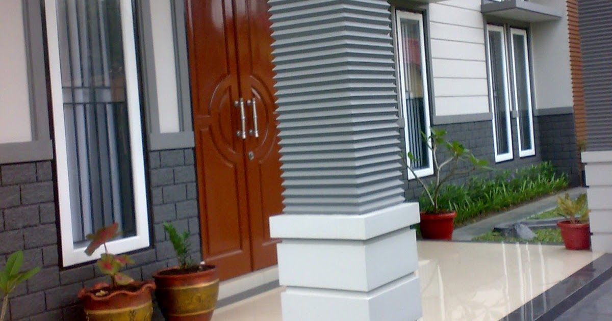  relief  teras rumah  tiang rumah  minimalis 