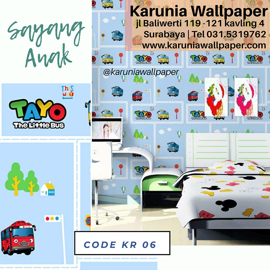 jual wallpaper dinding kamar anak hey tayo