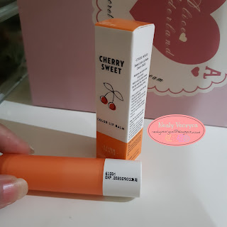 REVIEW ETUDE HOUSE CHERRY SWEET COLOR LIP BALM #OR201