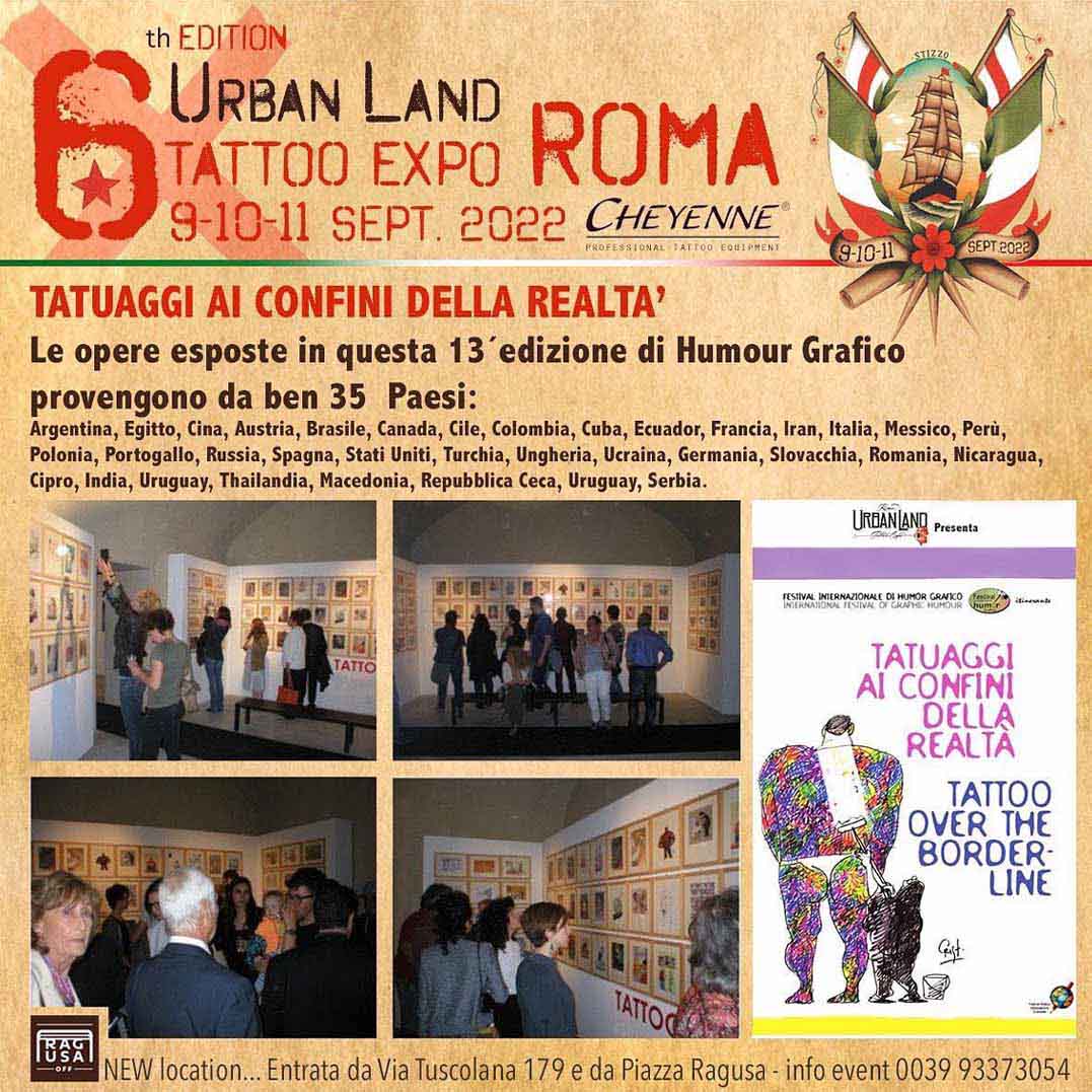Participants of the International Festival of Graphic Humor "Tattoo over the border line" in Roma