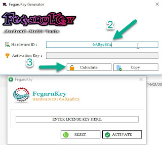 Open the keygen generator & enter your Hardware ID then click on Calculate.