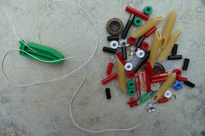 Toddler busy bag activity - threading